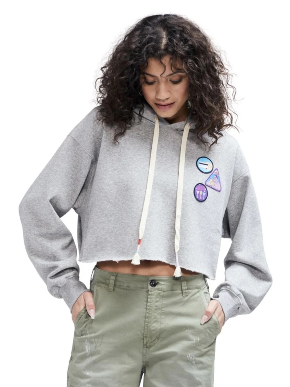 Wildfox Merit Badges Harley Sweatshirt - Heather Grey